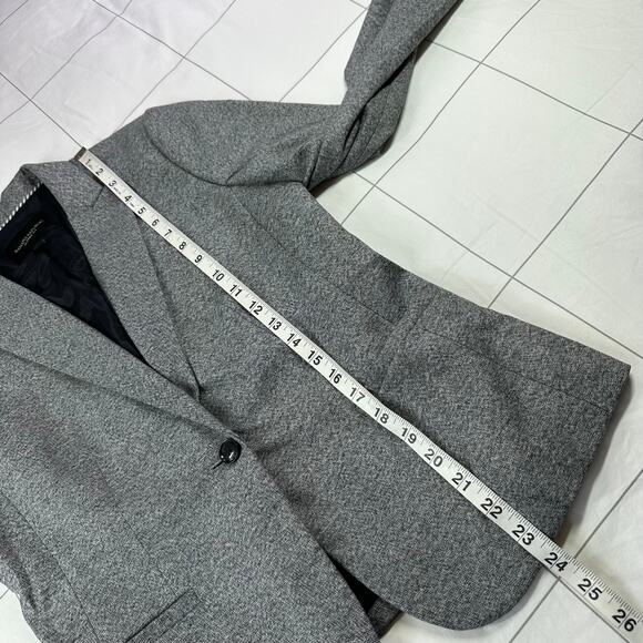 Banana Republic Blazer Womens 4 Gray Classic Fit Single Button Professional Work - Picture 9 of 10